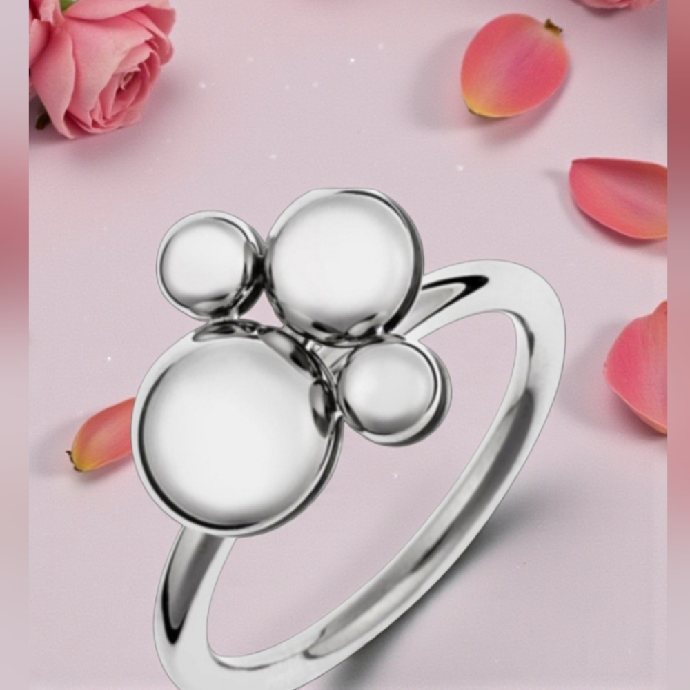 NIB Calvin Klein Stainless Steel Ring w/COA - Size 8